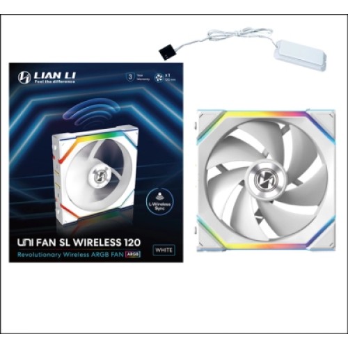 Кулер для корпуса Lian Li Uni Fan SL WIRELESS 120-1, White (G99.12SL1W1W.00)