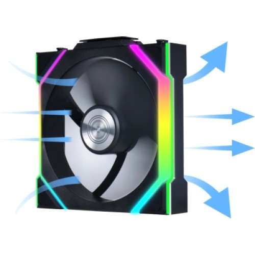 Кулер для корпуса Lian Li Uni Fan SL WIRELESS 120-3, Black (G99.12SL1W3B.00)
