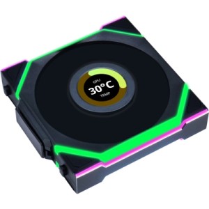Кулер до корпусу Lian Li Uni Fan SL WIRELESS LCD Reverse, 120-1 (G99.12RSLLCD1W1B.00)