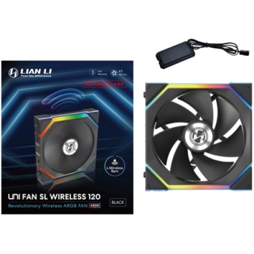 Кулер для корпуса Lian Li Uni Fan SL WIRELESS Reverse, 120-1, B (G99.12RSL1W1B.00)