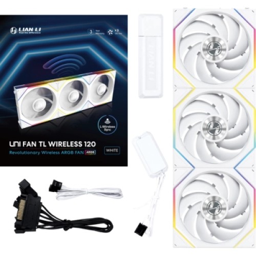 Кулер для корпуса Lian Li Uni Fan TL WIRELESS 120-3, White (G99.12TL1W3W.00)