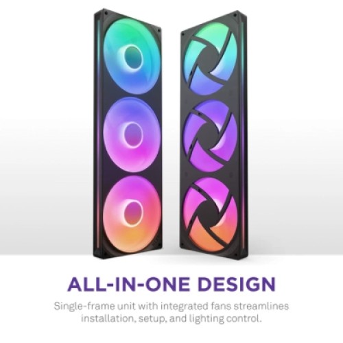 Кулер для корпуса NZXT F420 RGB Core Fan (Single Frame) - Black (RF-U42HF-B1)