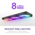 Кулер для корпуса NZXT F420 RGB Core Fan (Single Frame) - Black (RF-U42HF-B1)
