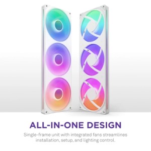 Кулер для корпуса NZXT F420 RGB Core Fan (Single Frame) - White (RF-U42HF-W1)