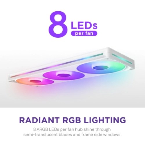 Кулер для корпуса NZXT F420 RGB Core Fan (Single Frame) - White (RF-U42HF-W1)