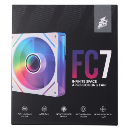 Кулер для корпуса 1stPlayer FC7 White (FC7-WH-1IN1)