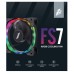 Кулер для корпуса 1stPlayer FS7 Black (FS7-BK-1IN1)
