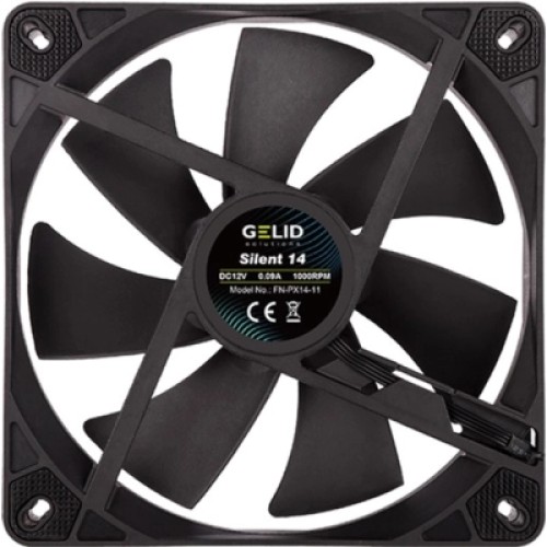 Кулер для корпуса Gelid Solutions Silent 14 Black 140 mm (FN-PX14-11)
