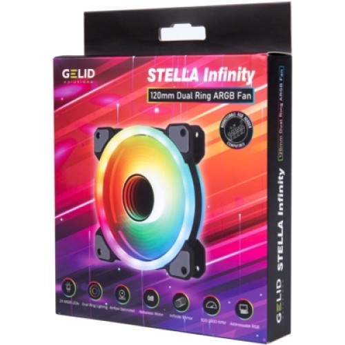 Кулер для корпуса Gelid Solutions Stella ARGB 120mm (FN-STELLA-03)