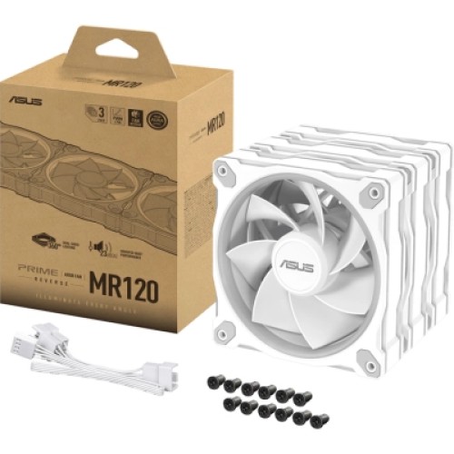 Кулер для корпуса ASUS PRIME MR120 REVERSE ARGB WHITE 3IN1 (90DA00L3-B09020)