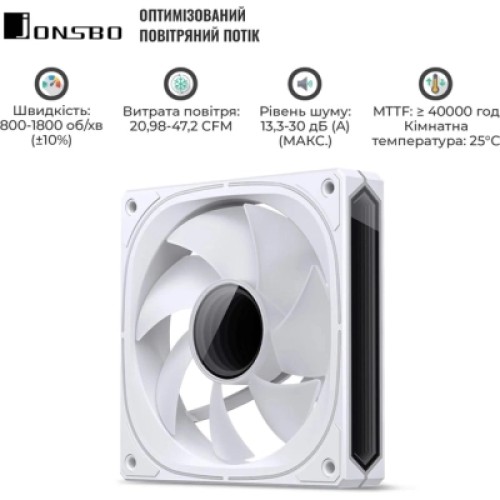 Кулер для корпуса JONSBO FR-505W ARGB White