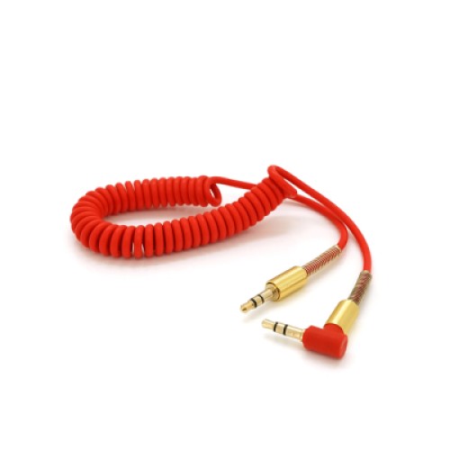 Кабель мультимедийный 3.5mm M to 3.5mm M 1.5m 90° corner red Voltronic (YT-AUXSGJ(M)/(M)-1.5-R)
