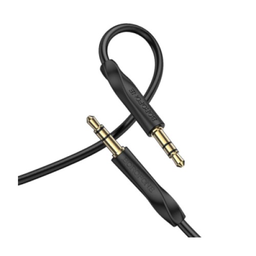 Кабель мультимедийный 3.5mm M to 3.5mm M 1.0m black BOROFONE (BL16/JB)
