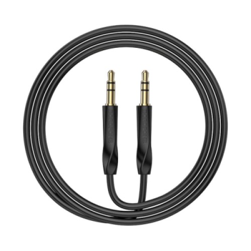 Кабель мультимедийный 3.5mm M to 3.5mm M 1.0m black BOROFONE (BL16/JB)