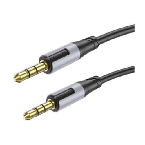 Кабель мультимедийный 3.5mm M to 3.5mm M 1.0m black BOROFONE (BL19/JB)