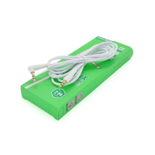 Кабель мультимедийный 3.5mm M to 3.5mm M 2.0m white iKAKU (YT-AUXGJ(M)/(M)-KSC-522-W)