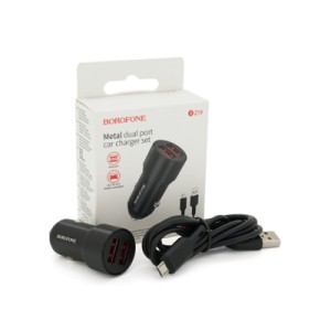 Зарядное устройство BOROFONE BZ19A 2xUSB + cable Micro 5P 1.0m Black (BZ19A/MB)