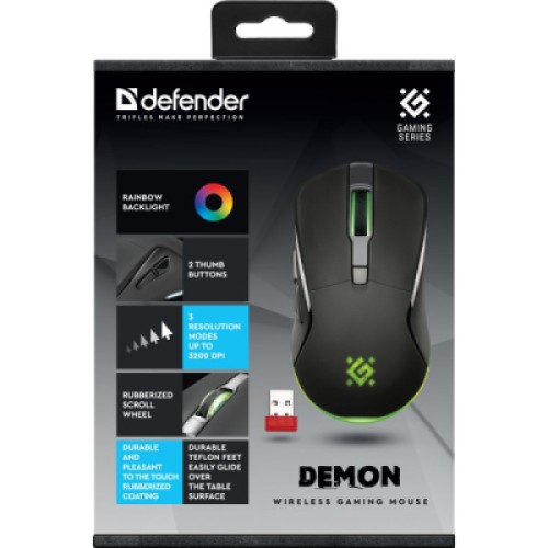 Мышка Defender Demon GM534 Wireless Black (52534)