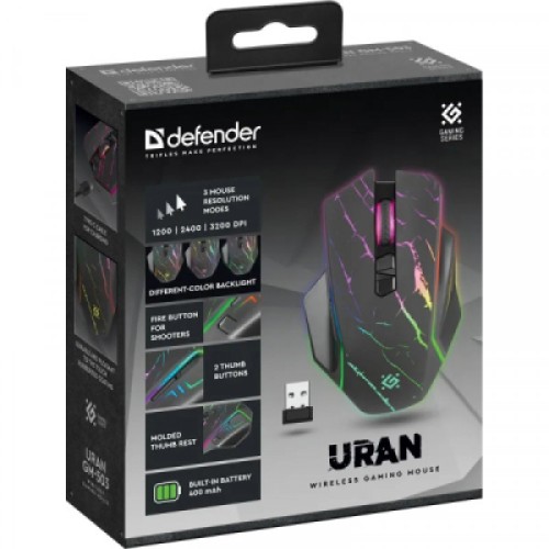Мышка Defender Uran GM503 Wireless Black (52503)