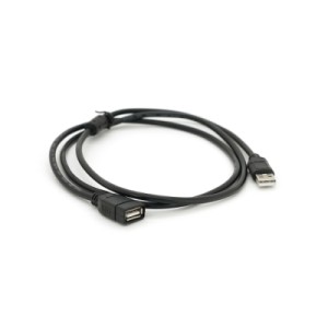 Дата кабель USB 2.0 AM/AF 1.5m ferrite black Voltronic (YT-AM/AF-1.5B)