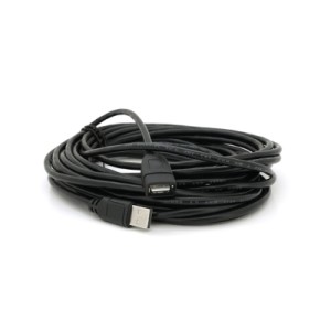 Дата кабель USB 2.0 AM/AF 10.0m ferrite black Voltronic (YT-AM/AF-10BL)