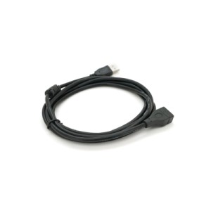 Дата кабель USB 2.0 AM/AF 2.0m ferrite black Voltronic (YT-AM/AF-2.0B)