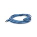 Дата кабель USB 2.0 AM/AF 5.0m ferrite transparent blue Voltronic (YT-AM/AF-5.0TBL)