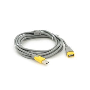 Дата кабель USB 2.0 AM/AF 3.0m ferrite grey yellow V-LINK (YT-AM/AF-3.0GY)