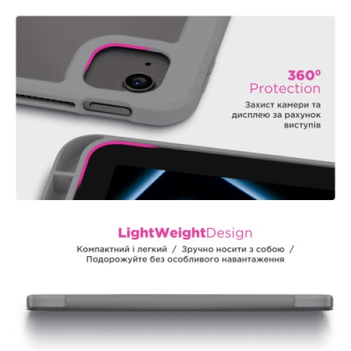 Чехол для планшета Armorstandart Y-Type PEN Samsung Galaxy Tab S9+ / S9 FE+ / S10+ Gray (ARM85526)