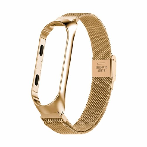 Ремешок для фитнес браслета BeCover Metal для Xiaomi Mi Smart Band 8 Gold (709359)