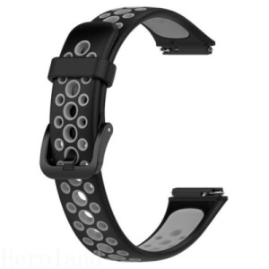 Ремешок для фитнес браслета BeCover Vents Style для Huawei Band 7/Honor Band 7 Black-Gray (709438)