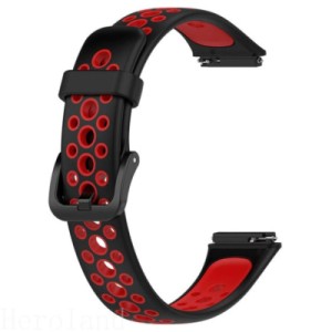 Ремешок для фитнес браслета BeCover Vents Style для Huawei Band 7/Honor Band 7 Black-Red (709440)