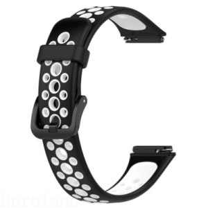 Ремешок для фитнес браслета BeCover Vents Style для Huawei Band 7/Honor Band 7 Black-White (709439)