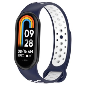 Ремешок для фитнес браслета BeCover Vents Style для Xiaomi Mi Smart Band 10 Blue-White (713632)