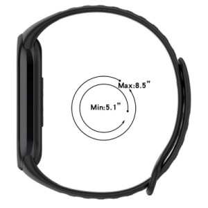 Ремешок для фитнес браслета BeCover Vents Style для Xiaomi Mi Smart Band 8 Black-Gray (709415)