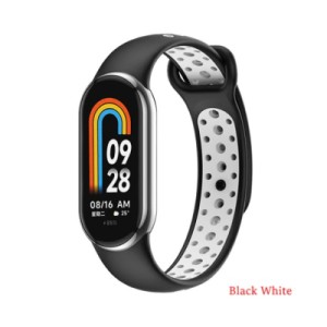 Ремешок для фитнес браслета BeCover Vents Style для Xiaomi Mi Smart Band 8 Black-White (709417)