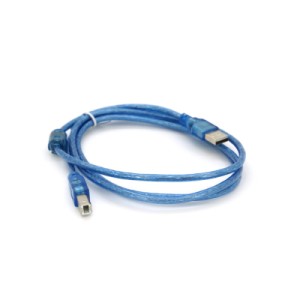 Кабель для принтера USB 2.0 AM/BM 1.5m 2x ferrite transparent Voltronic (YT-AM/BM-1.5T)