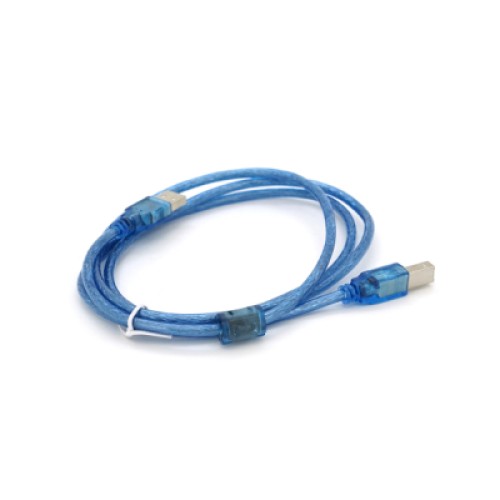 Кабель для принтера USB 2.0 AM/BM 1.5m 2x ferrite transparent Voltronic (YT-AM/BM-1.5T)