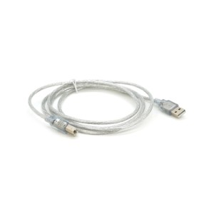 Кабель для принтера USB 2.0 AM/BM 1.8m transparent Voltronic (YT-AM/BM-1.8T)