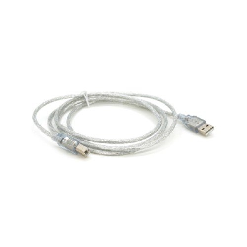 Кабель для принтера USB 2.0 AM/BM 1.8m transparent Voltronic (YT-AM/BM-1.8T)