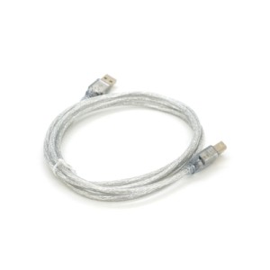 Кабель для принтера USB 2.0 AM/BM 1.8m transparent Voltronic (YT-AM/BM-1.8T)