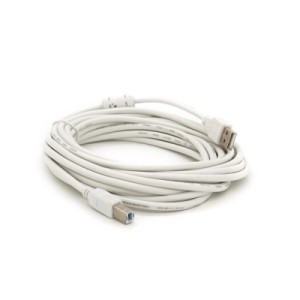 Кабель для принтера USB 2.0 AM/BM 5.0m ferrite white Voltronic (YT-AM/BM-5.0W)