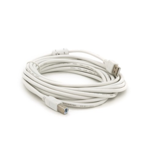Кабель для принтера USB 2.0 AM/BM 5.0m ferrite white Voltronic (YT-AM/BM-5.0W)