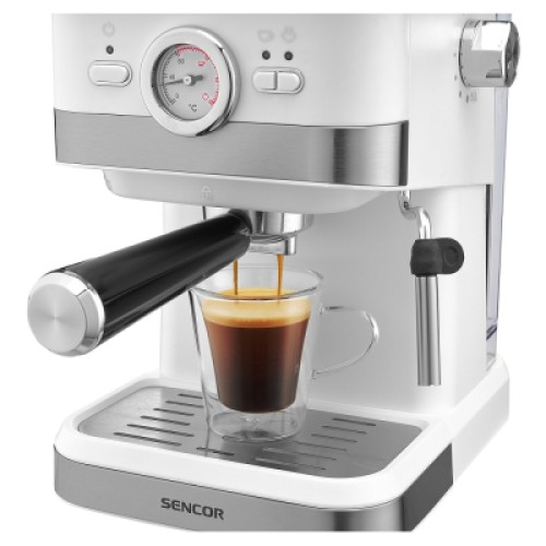 Рожковая кофеварка эспрессо Sencor SES 1720WH