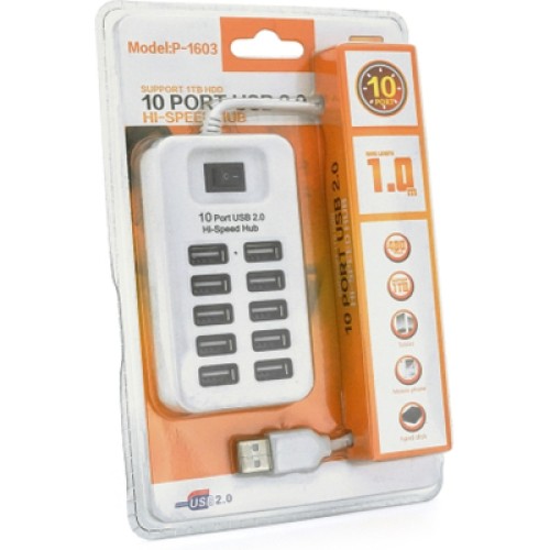 Концентратор Voltronic USB 2.0 to 10xUSB passive (05730)