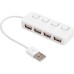 Концентратор Voltronic USB 2.0 to 4xUSB with LED buttons white (YT-H4L-W)