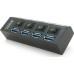 Концентратор Voltronic USB 3.0 to 4xUSB with switches (YT-3H4S/1TB)
