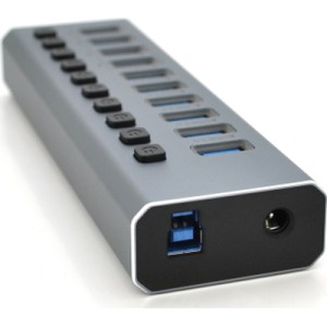 Концентратор Voltronic USB 3.0 to 6xUSB + 4xQC3.0 with switches DC12V4A black (YT-3H6+4)
