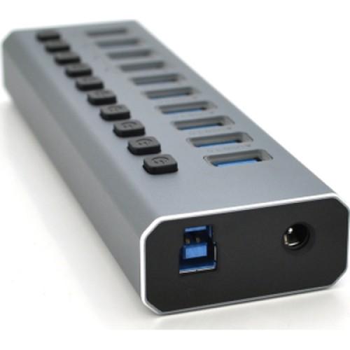 Концентратор Voltronic USB 3.0 to 6xUSB + 4xQC3.0 with switches DC12V4A black (YT-3H6+4)
