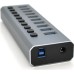 Концентратор Voltronic USB 3.0 to 6xUSB + 4xQC3.0 with switches DC12V4A black (YT-3H6+4)